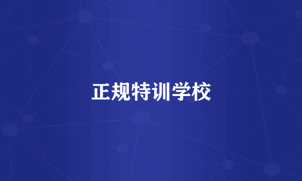 正规特训学校
