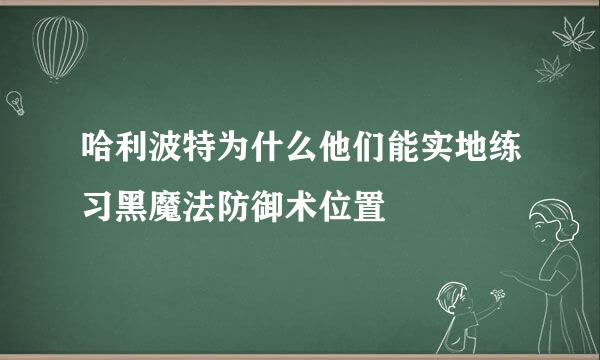 哈利波特为什么他们能实地练习黑魔法防御术位置