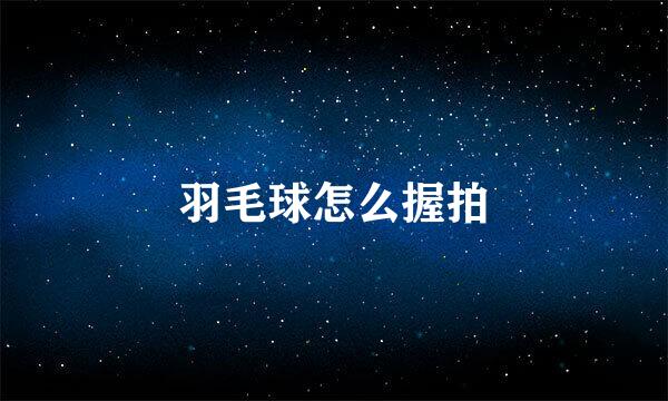 羽毛球怎么握拍