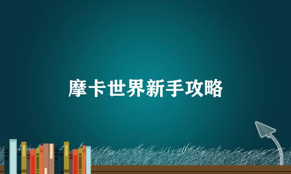 摩卡世界新手攻略