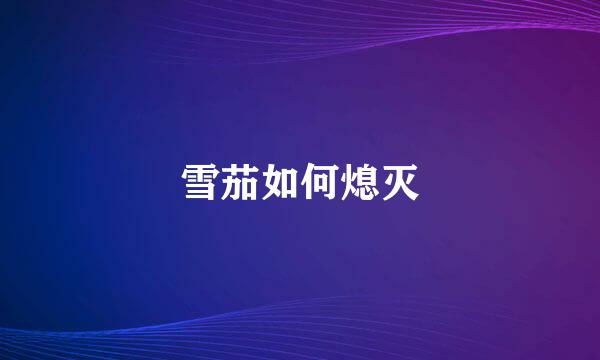 雪茄如何熄灭