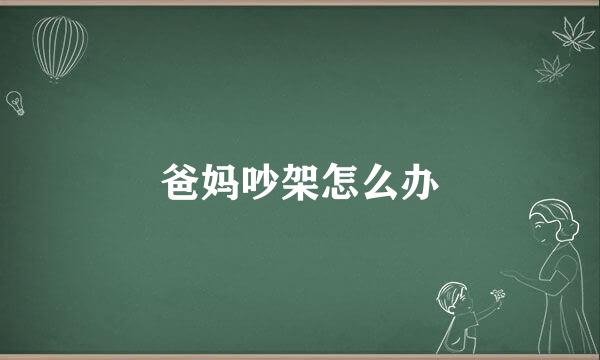 爸妈吵架怎么办