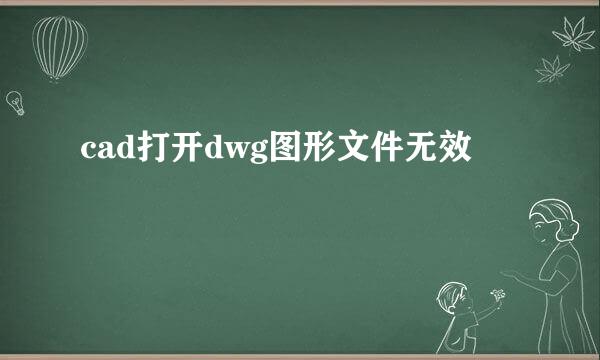 cad打开dwg图形文件无效