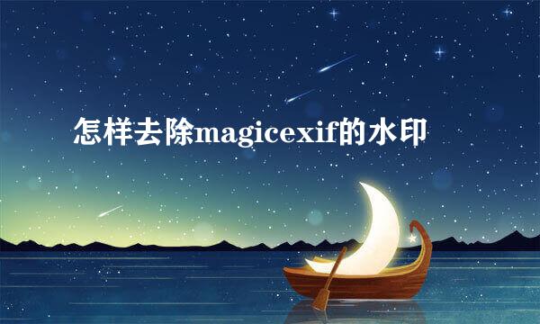 怎样去除magicexif的水印