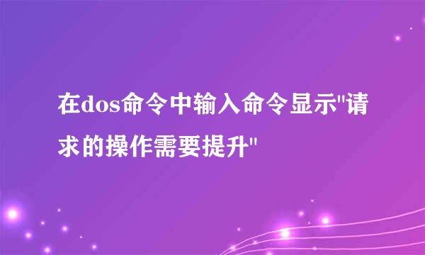 在dos命令中输入命令显示