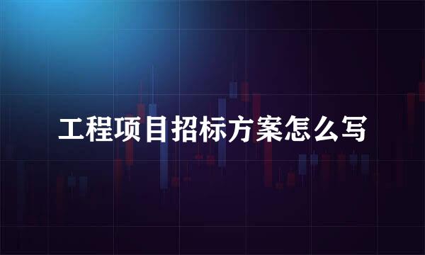 工程项目招标方案怎么写
