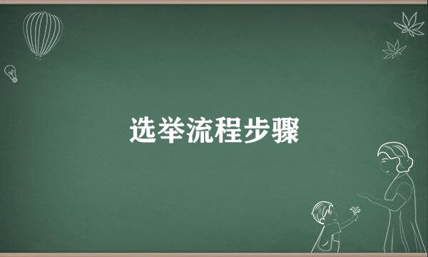 选举流程步骤