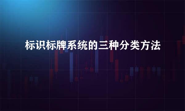 标识标牌系统的三种分类方法
