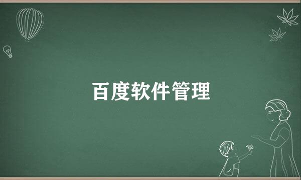 百度软件管理