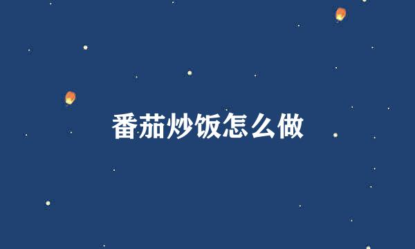 番茄炒饭怎么做