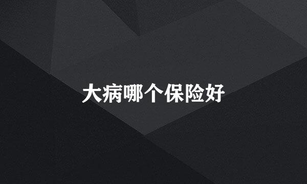 大病哪个保险好