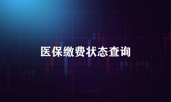 医保缴费状态查询
