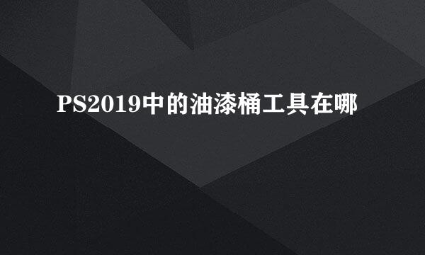 PS2019中的油漆桶工具在哪