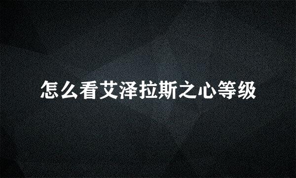 怎么看艾泽拉斯之心等级