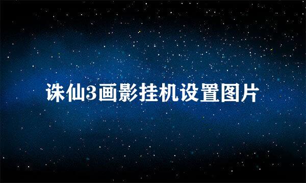 诛仙3画影挂机设置图片