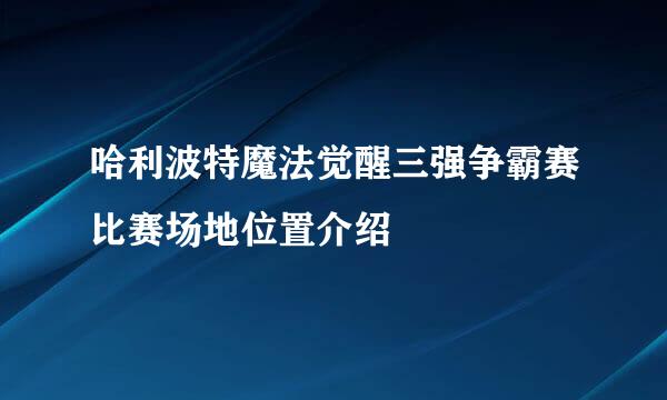 哈利波特魔法觉醒三强争霸赛比赛场地位置介绍