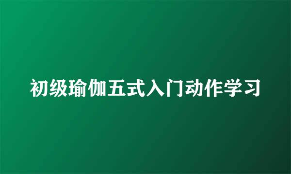 初级瑜伽五式入门动作学习