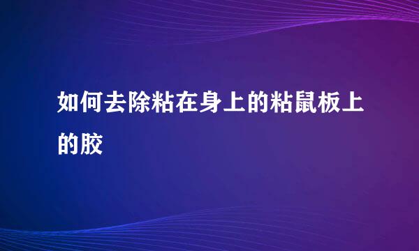 如何去除粘在身上的粘鼠板上的胶