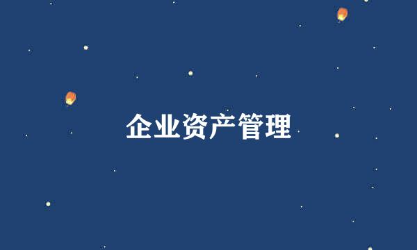 企业资产管理