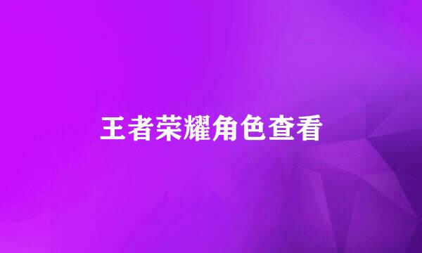 王者荣耀角色查看