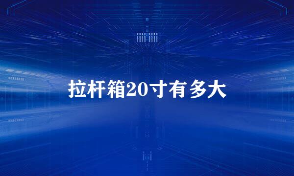 拉杆箱20寸有多大