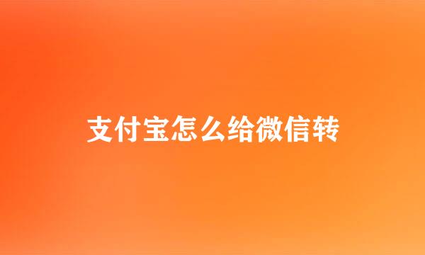 支付宝怎么给微信转