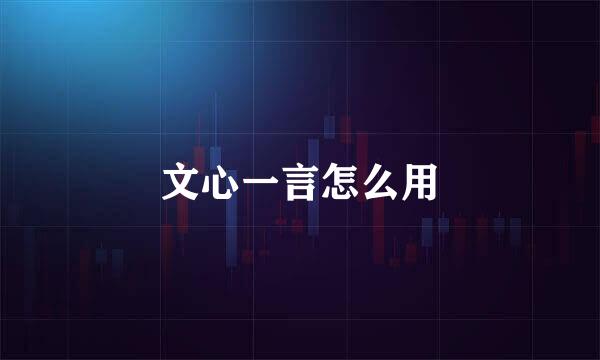 文心一言怎么用