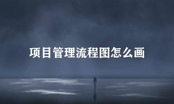 项目管理流程图怎么画