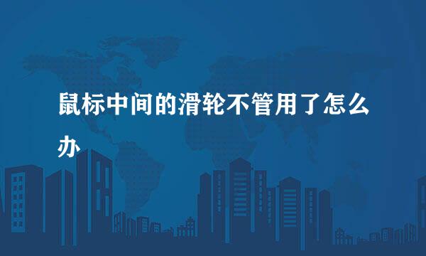 鼠标中间的滑轮不管用了怎么办