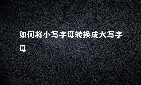 如何将小写字母转换成大写字母