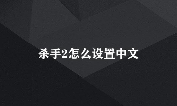 杀手2怎么设置中文