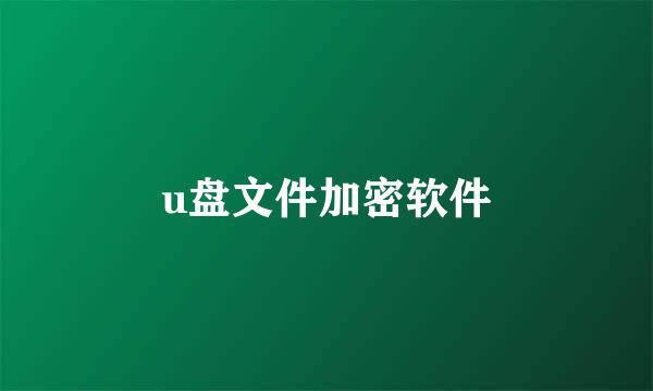 u盘文件加密软件