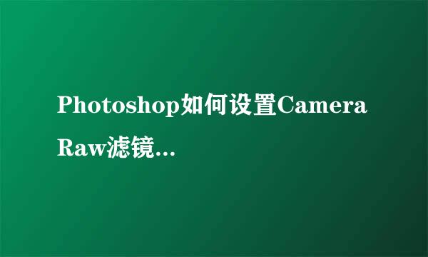 Photoshop如何设置Camera Raw滤镜处理方式