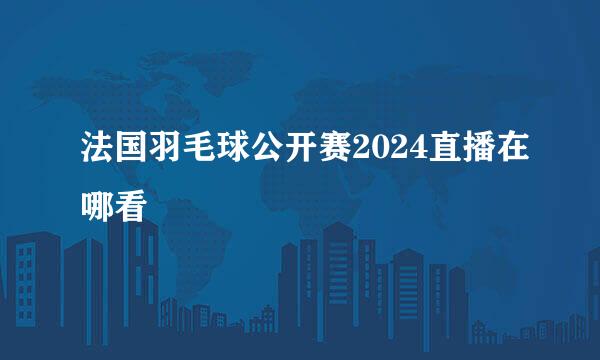 法国羽毛球公开赛2024直播在哪看