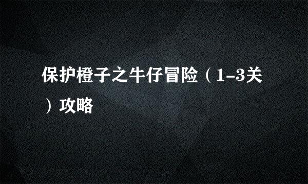 保护橙子之牛仔冒险（1-3关）攻略