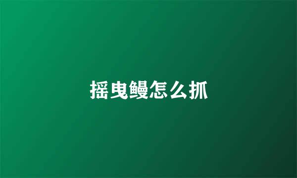 摇曳鳗怎么抓