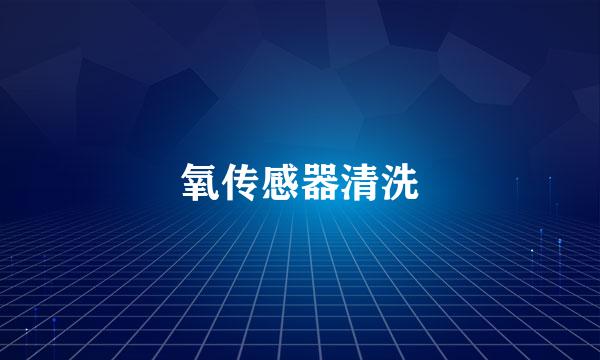 氧传感器清洗