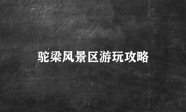 驼梁风景区游玩攻略
