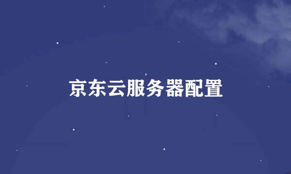 京东云服务器配置