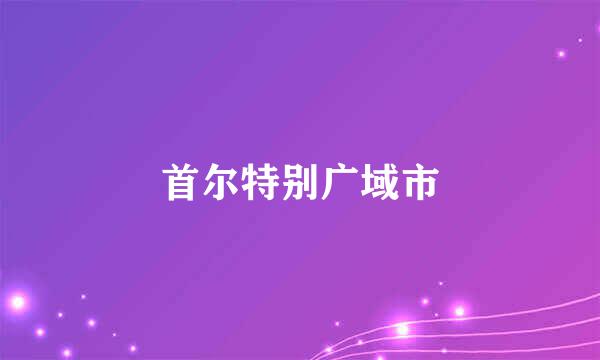 首尔特别广域市