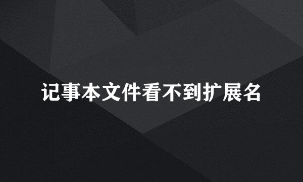 记事本文件看不到扩展名