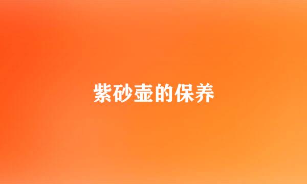 紫砂壶的保养