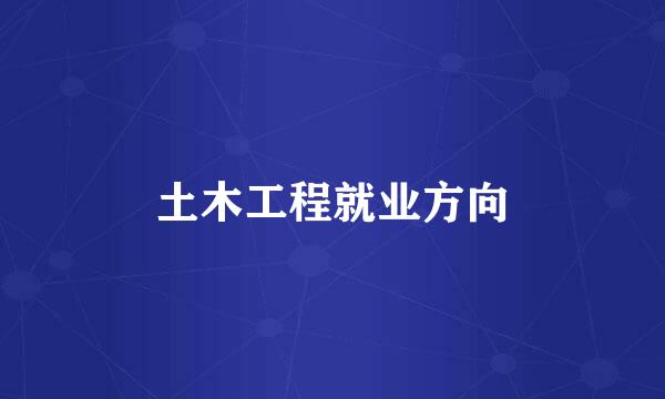 土木工程就业方向