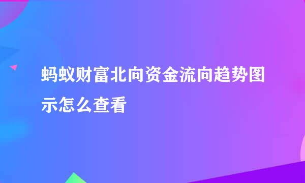 蚂蚁财富北向资金流向趋势图示怎么查看