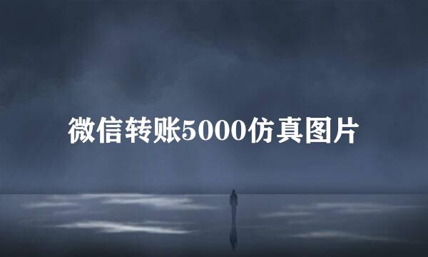 微信转账5000仿真图片