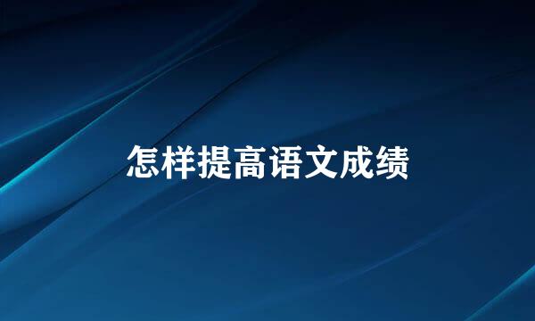怎样提高语文成绩