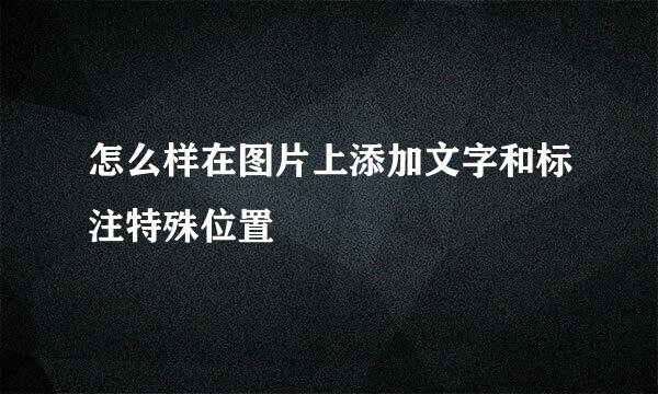 怎么样在图片上添加文字和标注特殊位置