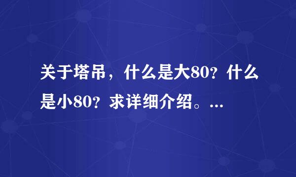 关于塔吊，什么是大80？什么是小80？求详细介绍。。万分感谢