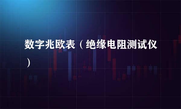 数字兆欧表（绝缘电阻测试仪）