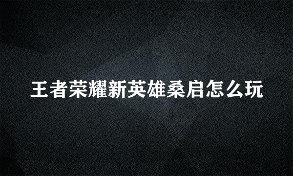 王者荣耀新英雄桑启怎么玩